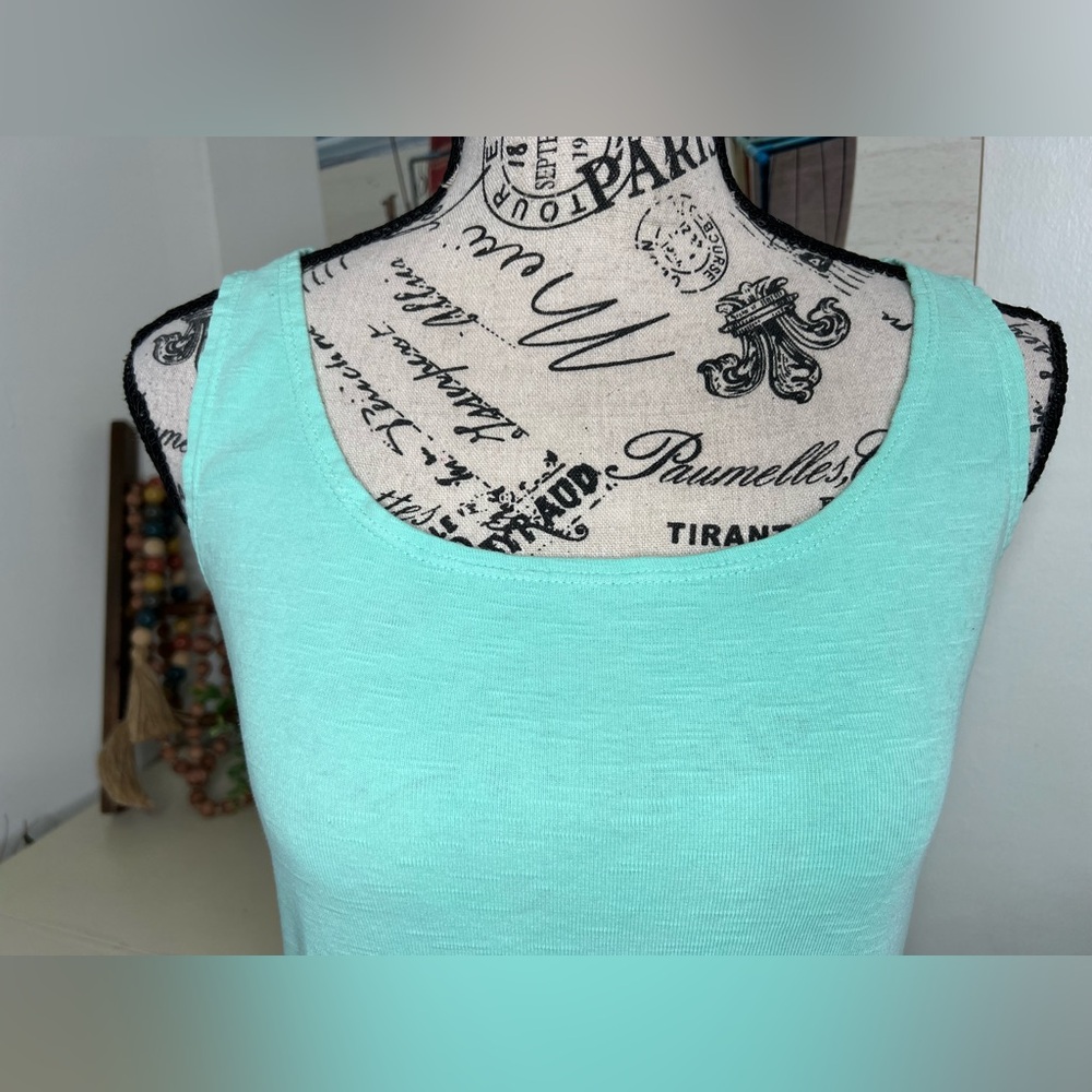 Barbara Lesser Aqua Tank Top - Picture 2 of 4